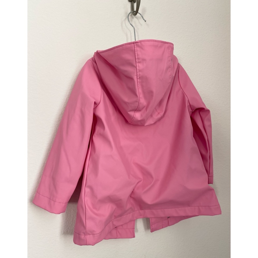 SOLD     Baby Gap • Pink Floral Jersey Lined Hooded Rain Coat - Picture 13 of 16